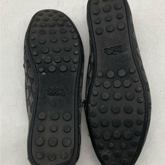 Coach Black Quilted Flats with Gold Accent - Picture 4 of 8